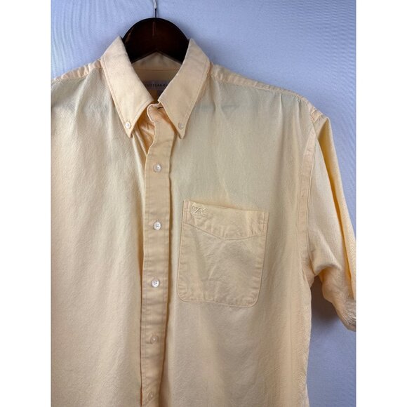 Men’s Vintage Cutter & Buck Large Butter Yellow Button Up Shirt - Picture 2 of 6